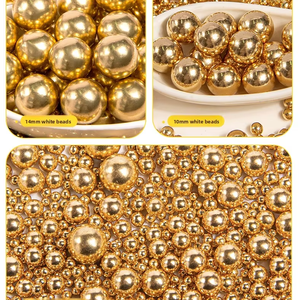 Assorted Sizes <strong>Gold</strong> Pearl <strong>Sprinkles</strong> for <strong>Cake</strong> Decorating Solid Luxury Dessert Design Tools in Bag Packaging - Product Image 2