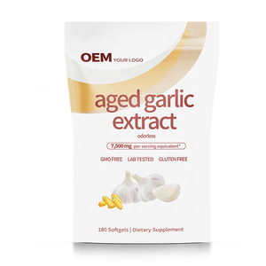 Extrait d'ail vieilli inodore haute puissance OEM 7500mg en gélules molles - Complément alimentaire pour la santé cardiaque et le soutien du cholestérol avec Allicine - Product Image 1