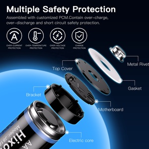 Pin sạc lại Lithium AA 1.5V Hixon sản phẩm mới, 3500mWh, 8 cục pin và bộ sạc LCD 8 khe - Product Image 3