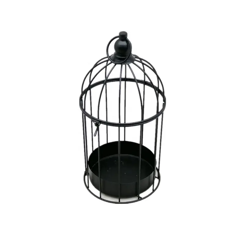 Christmas birdcage metal hanging round wrought iron bird cages decorative candle lantern