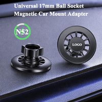 Adaptor Kepala Pengganti Dudukan Ponsel Mobil Universal 17mm Ball Socket Magnetik Grosir Pabrik untuk Ball Joint 17mm