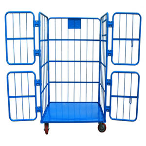 Chariot de transport de marchandises pliable en acier au carbone de grande taille personnalisé Midwell pour entrepôt logistique, conteneur à roulettes 350 kg - Product Image 6