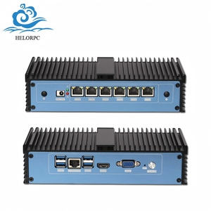 Mini PC HelorPC sin Ventilador, Procesador Intel l3 I5 I7, con 6 Puertos LAN GbE I211, 16 GB DDR4, 4 USB, 1 VGA, 1 HD-MI, Ubuntu LINUX, Router <span class=keywords><strong>Firewall</strong></span> - Product Image 1
