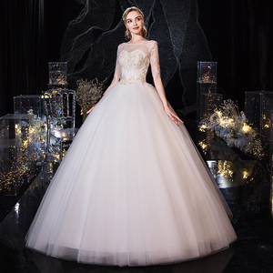 Corea style 2023 abito da sposa economico abiti da sposa slim grandi dimensioni per la sposa che indossa abiti da sposa - Product Image 2