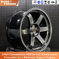 Jantes forgées sur mesure de style TE37 de l'usine GUDE, 18, 19, 20 pouces, 5x114.3, 5 ou 6 branches, concaves, JDM Racing, pour voitures de sport
