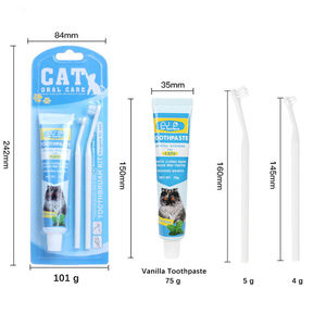 Ensemble de nettoyage bucco-dentaire 3 en 1 <span class=keywords><strong>pour</strong></span> chat Brosses de nettoyage <span class=keywords><strong>pour</strong></span> <span class=keywords><strong>chaton</strong></span> Kit <span class=keywords><strong>dentifrice</strong></span> et brosses à dents <span class=keywords><strong>pour</strong></span> chat - Product Image 2