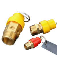 Soupape de décharge de pression en laiton 1/8 1/4 3/8 1/2 pouce BSP à filetage mâle, régulateur de pression avec capuchon, soupape de sécurité pour compresseur d'air