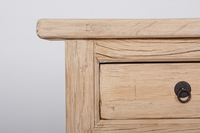 Armoire en olivier recyclé, fabrication artisanale, style rustique naturel, reproduction chinoise, deux tiroirs, deux portes