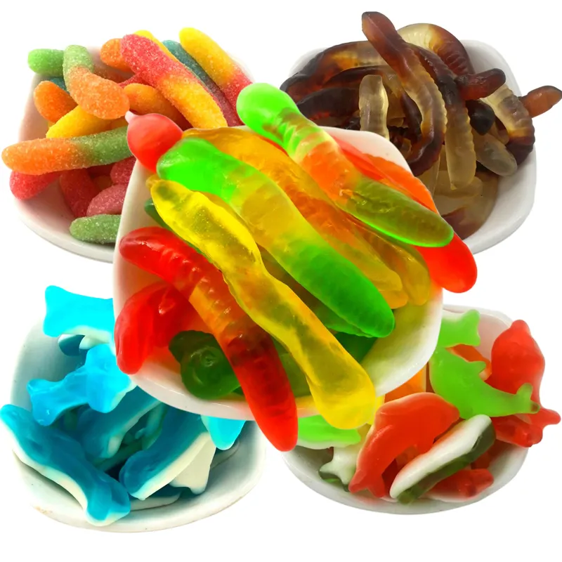 Großhandel sortierte Gummibärchen Sweet Candy Gummibärchen Süßigkeiten saure Gelee Süßigkeiten