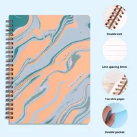 Carnet numérique portable à spirale en cuir, couverture rigide, à feuilles mobiles, motif floral, résistant aux déchirures, 80 feuilles – Nouveauté très prisée