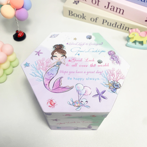 <span class=keywords><strong>Boîte</strong></span> <span class=keywords><strong>à</strong></span> musique hexagonale <span class=keywords><strong>à</strong></span> thème sirène en promotion, <span class=keywords><strong>boîte</strong></span> <span class=keywords><strong>à</strong></span> musique en papier <span class=keywords><strong>à</strong></span> manivelle avec miroir et rangement pour <span class=keywords><strong>bijoux</strong></span>, cadeau pour filles - Product Image 1