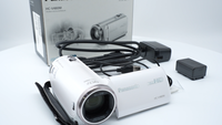 Plc Hc-v480m White Full Hd Camcorder 50x Tested Working Japan for Warranty Product