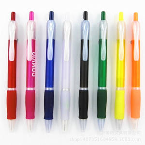 Bolígrafo de plástico escarchado transparente personalizado, bolígrafo de clic con logotipo promocional personalizado, bolígrafo de publicidad barato con agarre - Product Image 3