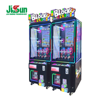 Machine de jeu à monnayeur avec distributeur de prix, design pixelisé, écran LCD, cadre RGB, roues mobiles pour centre de loisirs