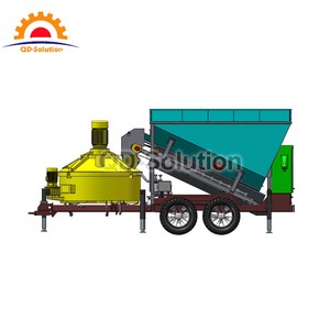 Mini xách tay bê tông máy di động trạm trộn bê tông nhà máy với điện thoại di động xi măng Silo - Product Image 3