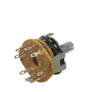 0.5A 6 Pole 2 Position Round Rotary Switch Selector