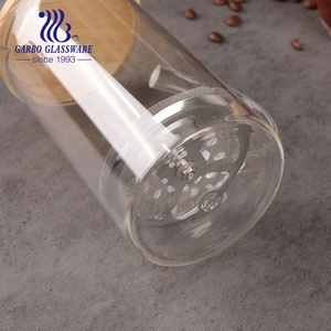 Cao Cấp Handmade Thổi 350Ml-1000Ml Borosilicate Glass Máy Ép Cà Phê Pháp Với Lọc Bằng Thép Không Gỉ Và Nắp Tre - Product Image 2