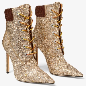 Stivaletti <span class=keywords><strong>con</strong></span> <span class=keywords><strong>tacco</strong></span> alto <span class=keywords><strong>con</strong></span> diamanti personalizzati da donna stivaletti da neve autunnali stile Fetish invernali per donna - Product Image 2