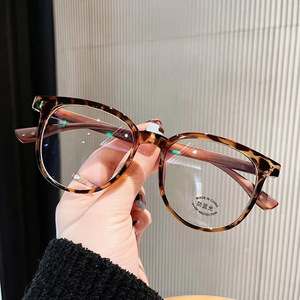 Lunettes de Myopie à Monture <span class=keywords><strong>Ronde</strong></span> Vintage pour Ordinateur, Lunettes Anti-Lumière Bleue, Grain de <span class=keywords><strong>Bois</strong></span>, 0 Dioptrie - Product Image 3