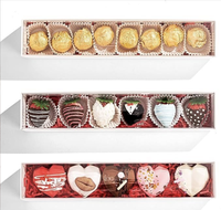 Emballage alimentaire entièrement transparent de type tiroir pour desserts aux fraises, macarons, pains et biscuits, adapté à l'exportation transfrontalière