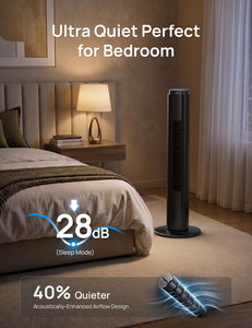 Ventilateur tour sans pales intelligent de haute qualité avec télécommande pour chambre et bureau, puissant, pour l'été, rafraîchisseur d'air domestique - Product Image 3