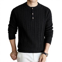 Cardigan Jacquard Homme en Polyester Acrylique Nylon 570g, Très Épais, Manches Longues, Chaud et Élégant pour l'Automne et l'Hiver