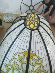 Iluminación de Techo con Cúpula de Vidrio Tiffany de Estilo Europeo Personalizada, de Lujo, para Interiores y Exteriores, para Hoteles y Villas, Diseño Duradero - Product Image 4