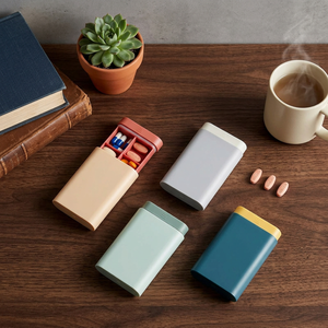 Wholesale 2025 OEM Customized Hot Sell Plastic Portable Medicine <b>Container</b> <b>Pill</b> Storage Box - Product Image 4