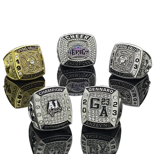 Bague de championnat sportive noire personnalisée 2026 avec nom et numéro gravés - Bague pour hommes de baseball et de football - Product Image 3