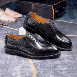 Zapatos Derby de Cuero para Hombre, Nuevo Estilo Versátil, Punta Redonda, Tacón Grueso, con Cordones, Zapatos de Cuero con Construcción Goodyear para Hombre - Product Image 3
