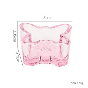 Nail <b>Brush</b> Cup Dish Cup Crystal Glass Nail Dish Cup <b>Smooth</b> Edge for Acrylic Manicure Dappen Bowl Lid Nail Liquid Powder - Product Image 5