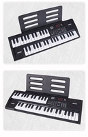 Electric Piano 61-Key Electronic Keyboard USB Type C Battery Powered 3.5mm Headphone Jack Plastic 200 Tones Educational