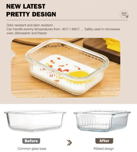 Cho đầy màu sắc microwavable Leak-proof bữa ăn chuẩn bị thủy tinh thực phẩm lưu trữ container với nắp đậy cho quà tặng và bảo quản thực phẩm của bạn - Product Image 4