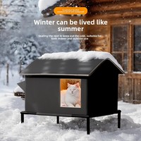 Luxuriöses, wasserdichtes, isoliertes, faltbares Katzenhaus zum Fabrikpreis – Ganzjährig nutzbar, erhöhtes Design, leicht zu reinigen, Outdoor-Tierunterstand für Streuner