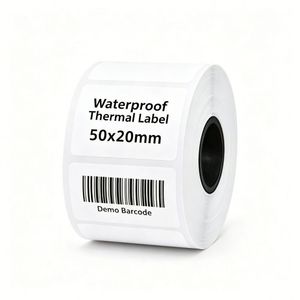 สติกเกอร์แบบกำหนดเอง สีเขียว พิมพ์โลโก้สีขาวนูนบนกระดาษเนื้อพิเศษ - Product Image 3