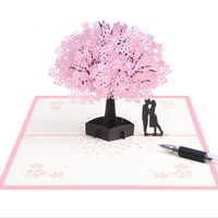 3D Pop-up trouwkaart lasergesneden handgemaakt liefdesboom paar kaart voor jubileum Valentijn romantische geschenken groothandel