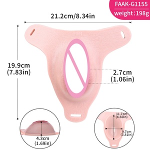 Arnés FAAK con Vagina Artificial Realista en Color Piel Vulvar para Travestismo Masculino, Parche Vaginal, Juguetes con Forma de Vagina Artificial - Product Image 2