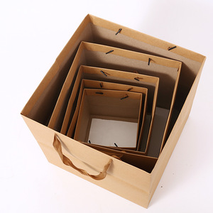 Sac cadeau de luxe en carton carré ivoire avec estampage à chaud pour la promotion en supermarché - Product Image 6