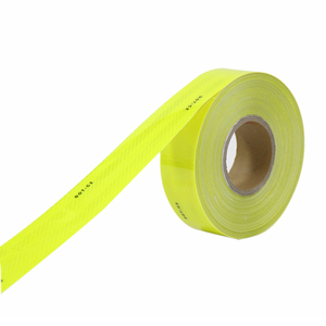 Floresan sarı kireç yeşil yansıtıcı bant 2 "X150FT araba kamyon yapıştırıcı dayanıklı PET reflektör yansıtıcı Sticker yol güvenli için - Product Image 6