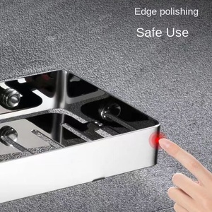 <span class=keywords><strong>Support</strong></span> mural carré en acier inoxydable 304 pour savon, rangement salle de bain/<span class=keywords><strong>WC</strong></span>/douche, Chine - Product Image 3