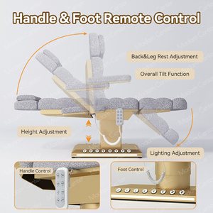 Madamcenter Chaise à Cils Réglable à <span class=keywords><strong>4</strong></span> Moteurs Estetica Lit de Spa Médical Moderne Lit de Beauté Inclinable Esthétique Camilla Cama Esteticista - Product Image 3