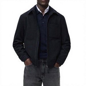 Men's Winter Quilted Hooded <b>Jacket</b> Stand Collar Zipper <b>Canvas</b> Windproof - Product Image 2