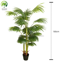 Beliebte Künstliche Grünpflanzen Bonsai-Baum Mini Plastik-Palmen Künstliche Fächerpalme für Heimdekoration