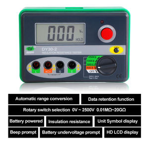 DY30-2 500V 1000V 2500V Volt Megaohm Meter multimetro megohmmetro voltmetro Tester di resistenza di isolamento digitale DUOYI DY30-2 - Product Image 3
