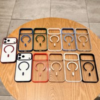 Coque magnétique colorée pour iPhone 17 Pro Max 17 Air 16 15 Plus 14 12 13 11 Pro, en acrylique, compatible avec la recharge sans fil, antichoc, coque arrière