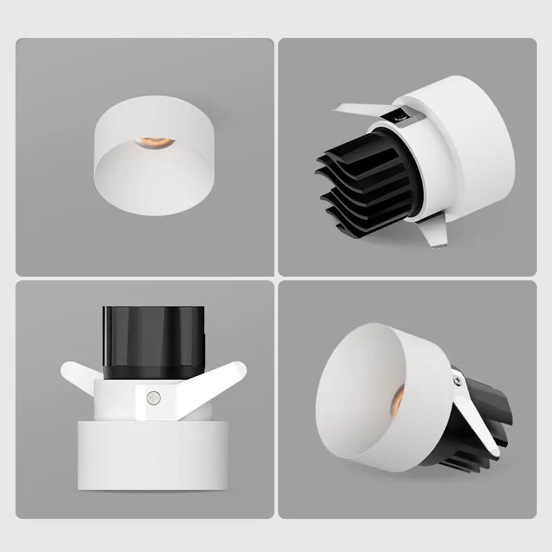 XRZLux Semi LED COB Downlight 10W tavan Spot alüminyum gömme LED Spot işık yuvarlak yarı-gömme aydınlatma AC110V-240V