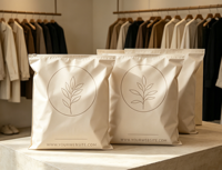Sacs d'emballage refermables pour vêtements, écologiques, en plastique recyclé issu de l'océan, sacs à fermeture éclair givrés pour l'emballage de t-shirts