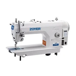 Lockstitch Electronic Industrial Sewing Computer Automatic Machine ZY8800D Zoyer Flat-bed Direct Driver Metal White