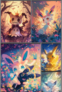 YZ Live Broadcast Room Offres Spéciales Pokemoned Blind Box le monde des Pokémoned Papier de couleur Cartes vintage Aimant Collectibles - Product Image 4