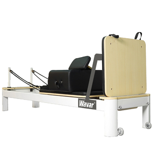 Reformer de <span class=keywords><strong>Pilates</strong></span> Commercial Portable Multifonctionnel en Alliage d'Aluminium Blanc et Noir, Durable, Écologique et Sain pour Studio et <span class=keywords><strong>Gym</strong></span> - Product Image 5